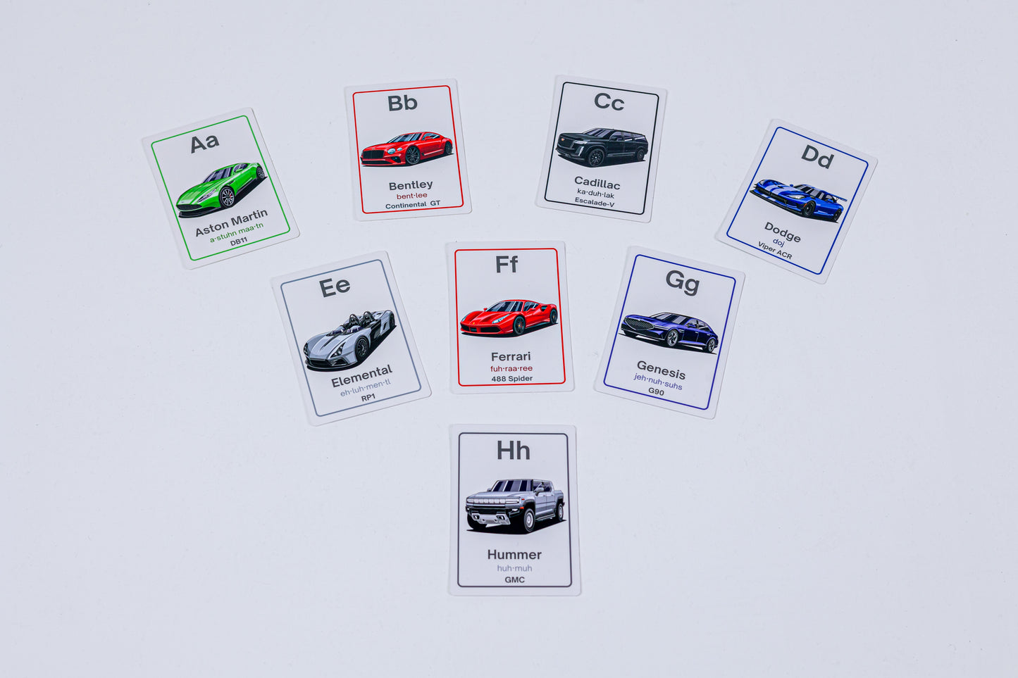 ABC Luxury Vehicle Flash Cards